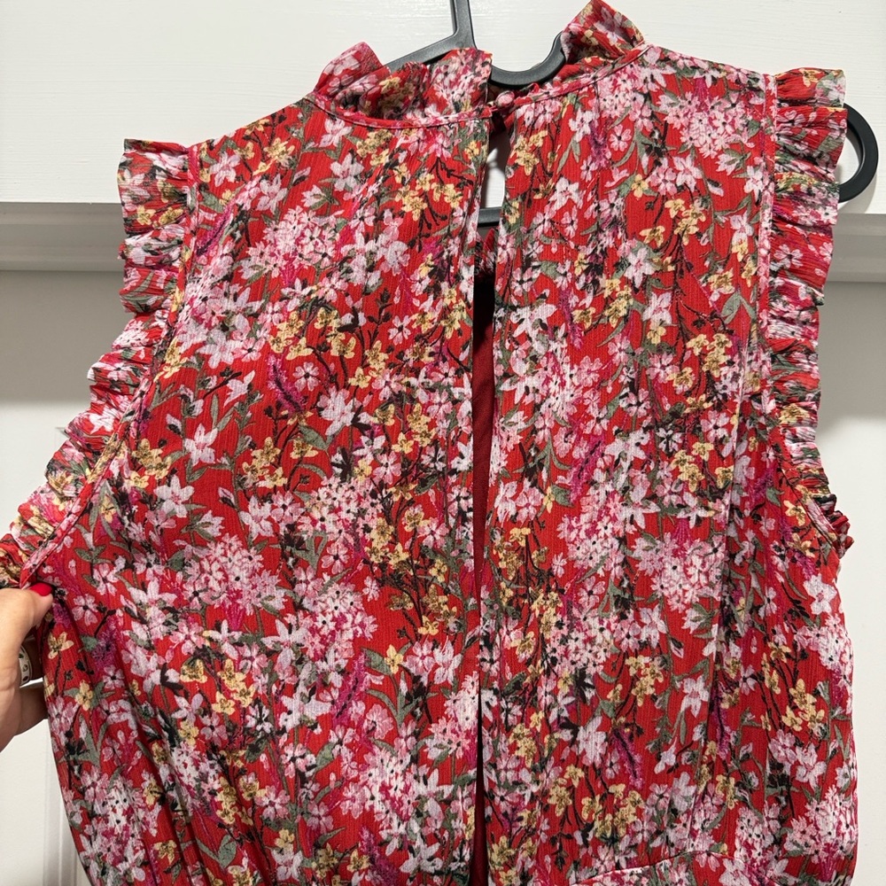 ALI & JAY Red Pink Floral Sleeveless Jumpsuit - Picture 8 of 11